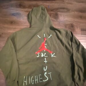 Nike x Travis Scott Jordan Cactus Jack Highest Hoodie in olive green size L mens